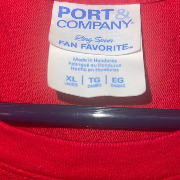 Cincinnati OH T-shirt Baseball Cincy Red with White Graphics Size XL by Port Com - Picture 3 of 4